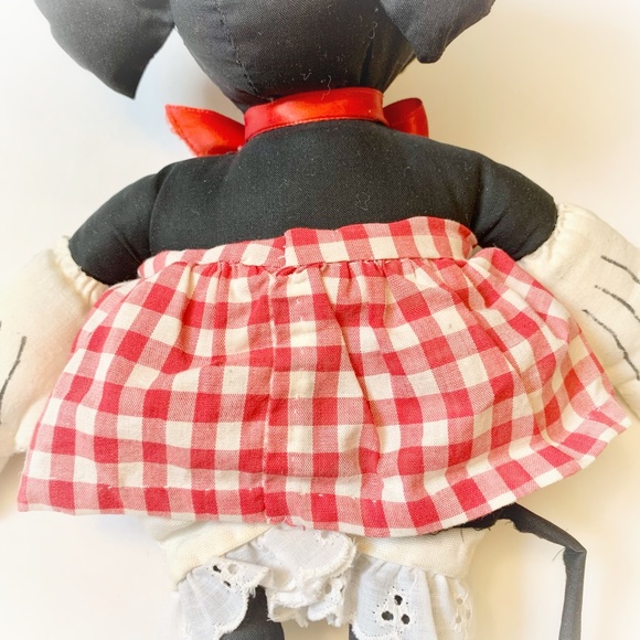 Vintage Handmade Mickey and Minnie Mouse Plush Dolls True Vintage - Picture 13 of 16